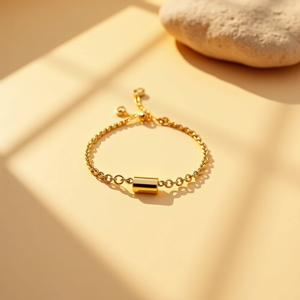 Bracelet Anneau, 10 diamants Or Jaune