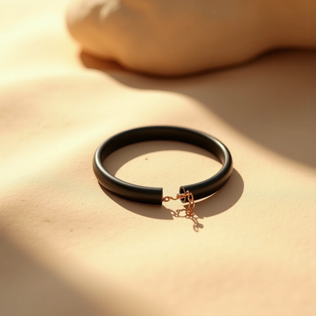 Bracelet double Noir Mat