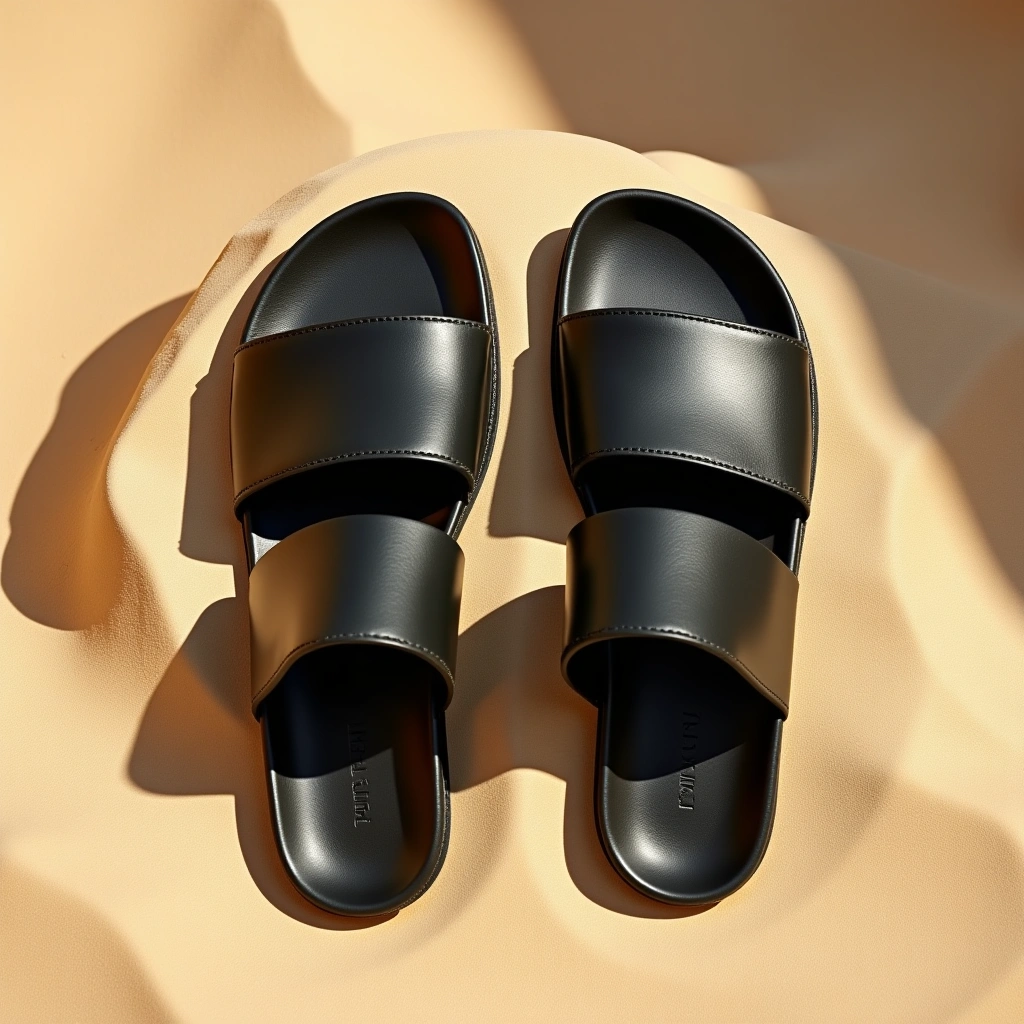Sandales Chypre Noir & Blanc Crème