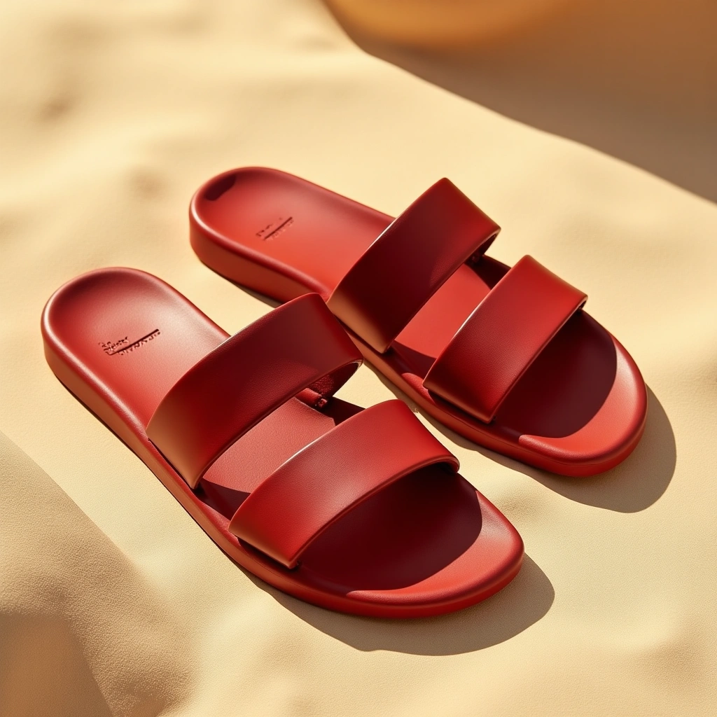 Sandales plate - Red